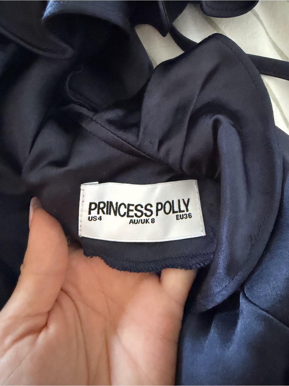 Princess Polly Navy Ruffle Backless Dress - Picture 4 of 4
